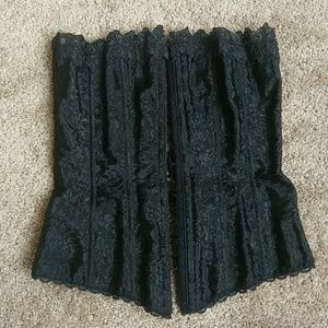 Black embroidered corset